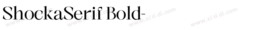 ShockaSerif Bold字体转换